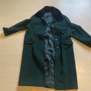 Vintage fur trench coat wool from Florence italy